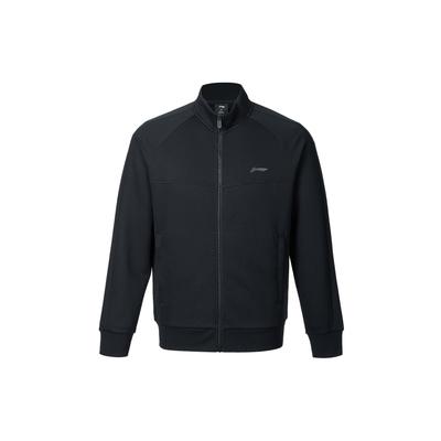 Fodera Serie Lifestyle Sport Tinta Unita Zip Casual Traspirante Collo Alto Giacca Uomo giacche Nero AWDU905-1