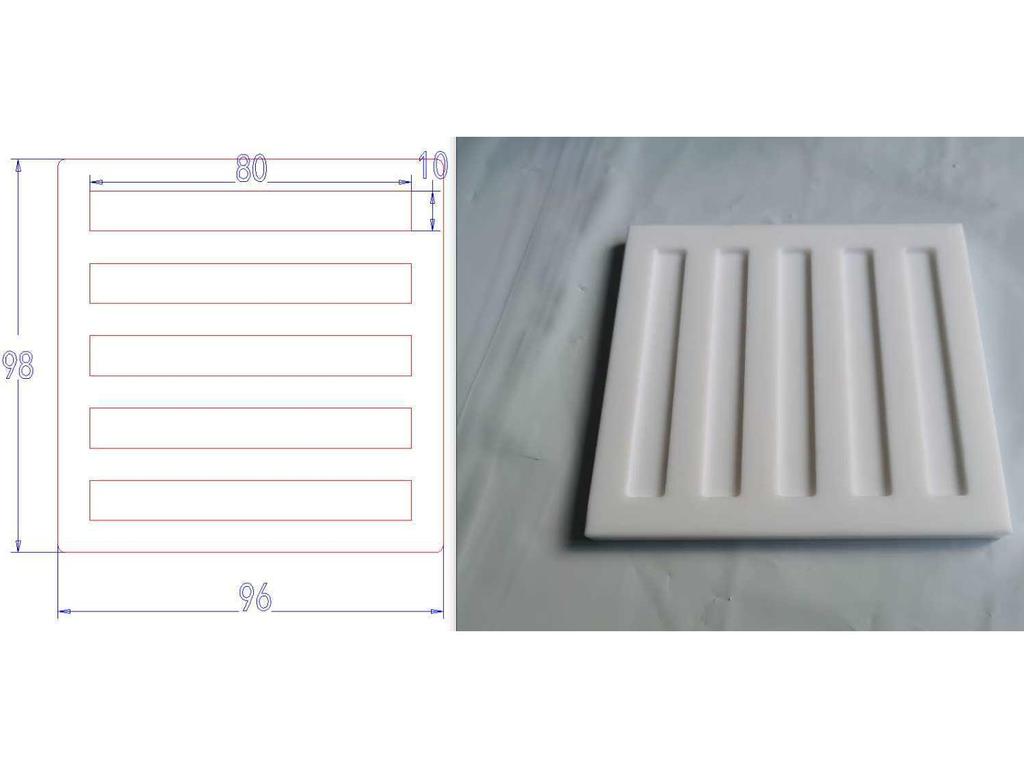 Custom High-Temperature Resistant PTFE Teflon Grooved Mold Parts for Laboratory Use