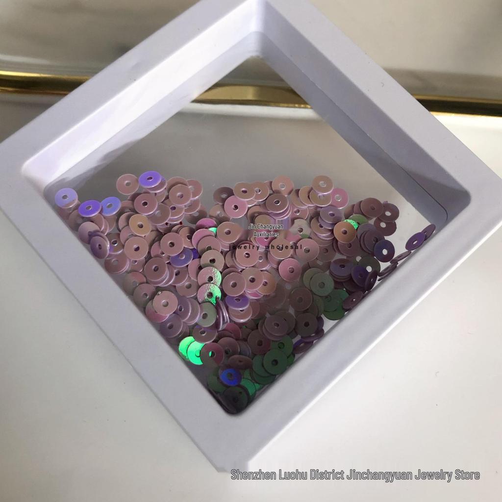 4mm mittelloch bunte Pailletten für DIY-Bastelarbeiten und Bekleidungszubehör