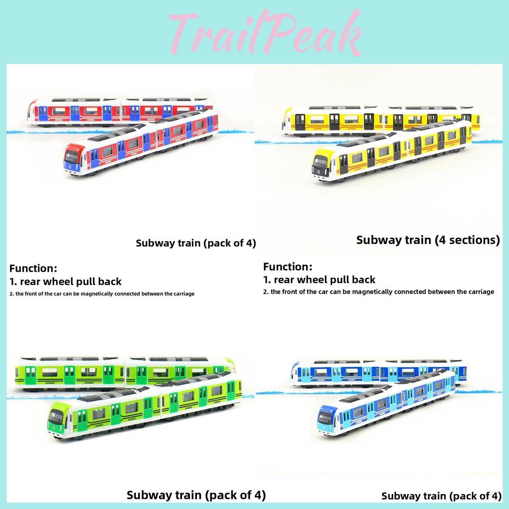 Simulated City Alloy Subway And Bullet Train Models For Collection And Display