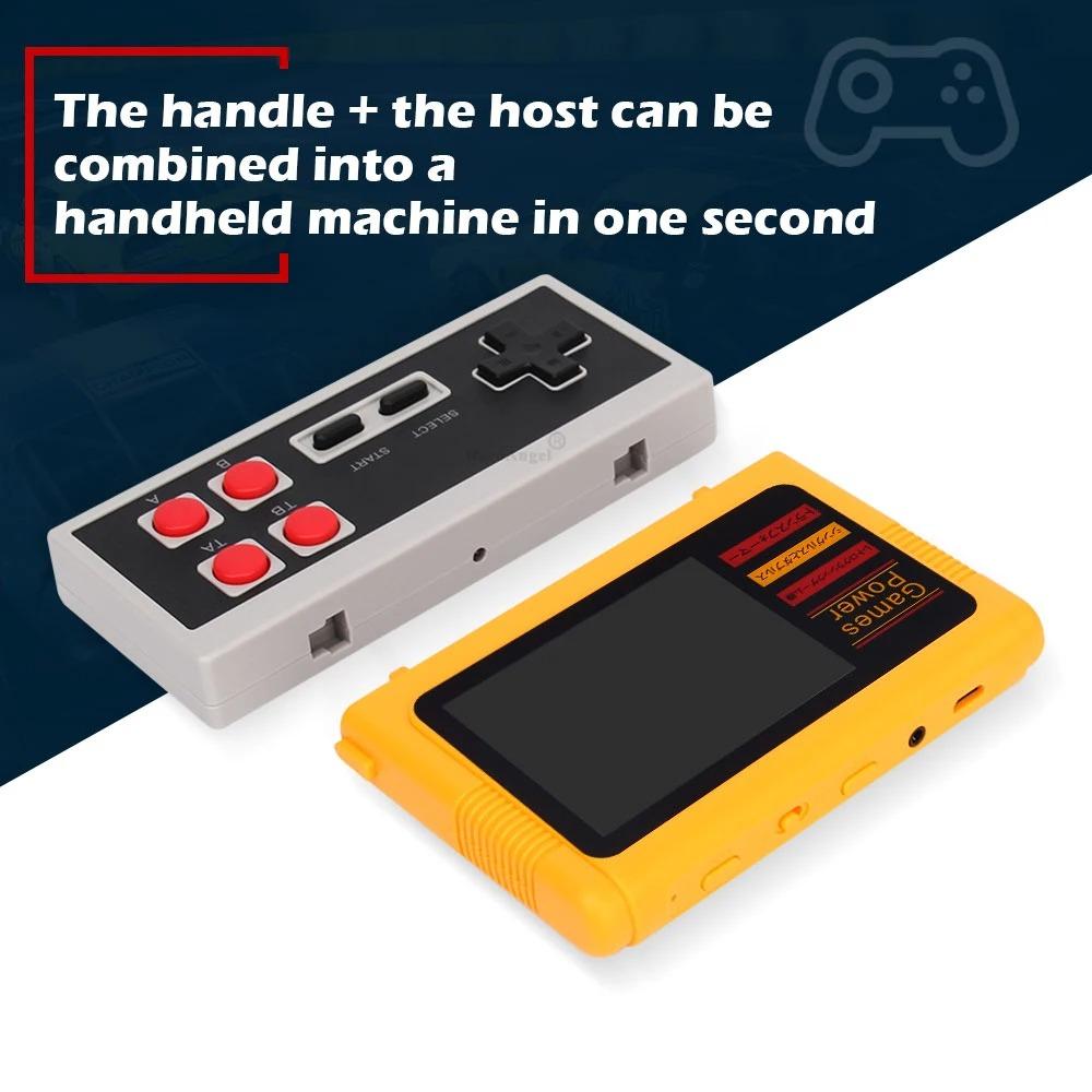Retro Game Console 3'' Screen, Built-in 1000 Classic Games and 2 Wireless Controllers, Support TV Connection & Double Play, Handheld Cassette Game