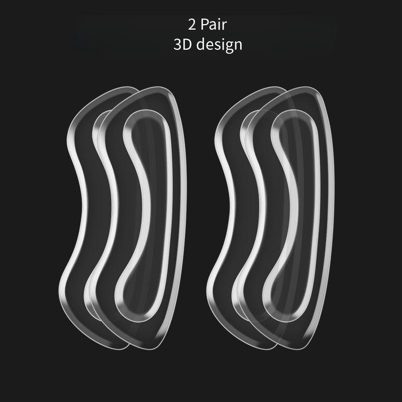 Silicone Gel Women High Heels Cushion Stickers Non-Slip Shoe Pads Adjustable Size Heel Insoles Protectors Foot Care Liner Insert