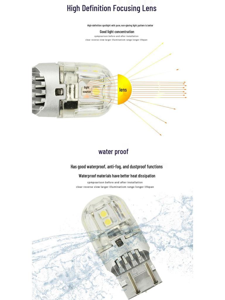 High Brightness Universal Car LED Brake Light Bulb W21/5W - Suitable for Taillights
