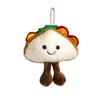 Cartoon Sandwich Pendant Plush Toy Taco Doll Bag Hanging Decoration Keychain Food Doll Gift