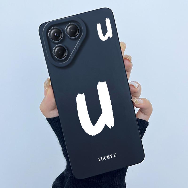 For Tecno Pova 7 4G LJ6 Covers Cases Lucky Simple Letter Couple Silicone Soft Matte Phone Housing for Techno Pova 7 4G Fundas