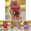 Ural Groundhog Plush Keychain With Clothing And Scarf Design For Backpack And Bag Decor