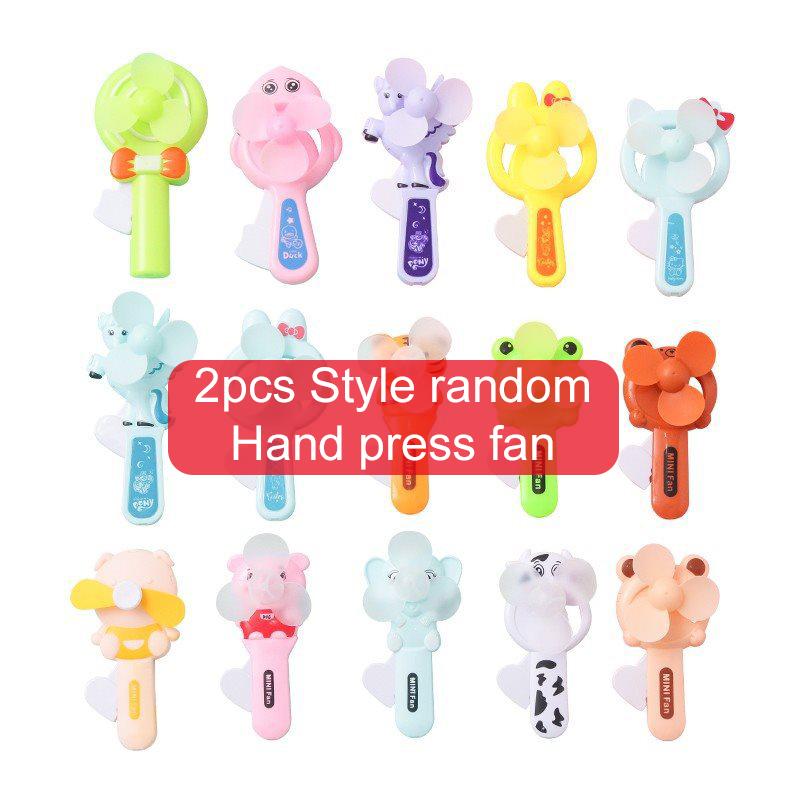 

2/4/8pcs Mini Summer Portable Hand Pressure Fan Cartoon Cute For Adult Birthday Party Favors Goodie Bag Pinata Fillers TMZ