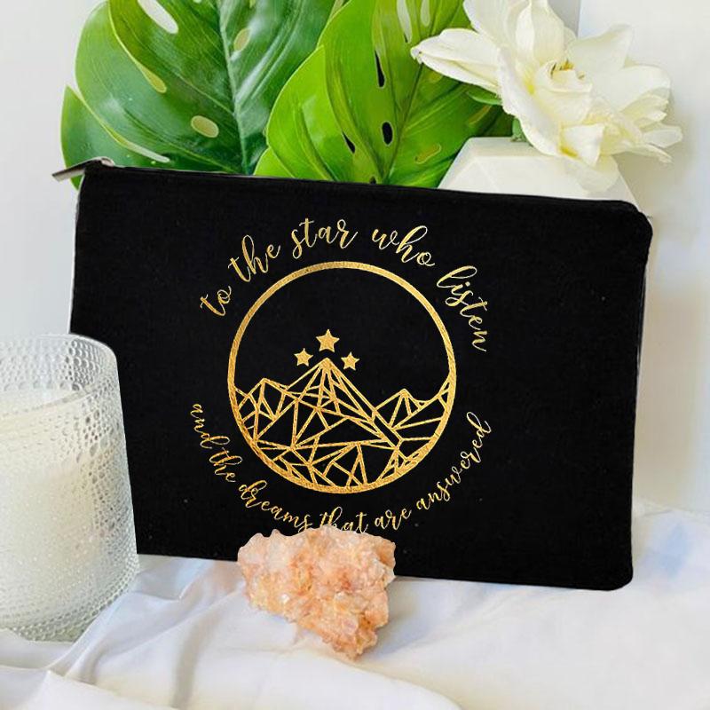 City of Starlight Pattern Cosmetic Bag Makeup Case Acotar Velaris Travel Toiletries Organizer Storage Make Up Pouch Pencil Bag