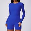 "Women's Quick-Dry Nude Hip-Lift & Back-Enhancing Yoga Jumpsuit - Slimming Fitness & Tight Fit"
