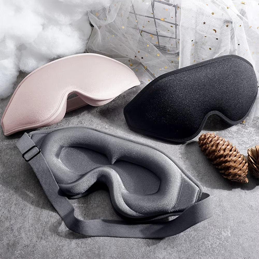 No Pressure Blackout Eye Mask Deep Contoured Eye Cover Ergonomic 3D Sleep Eye Shade Travel Use