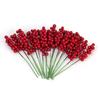50/1PCS Artificial Red Berries Fake Flowers Branches Xma Tree Ornaments DIY Decorations Christmas Gifts Festive Party Supplies