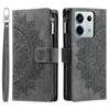 For Xiaomi Redmi Note 13 Pro 5G/Poco X6 5G Phone Case Flower Pattern Leather Flip Cover