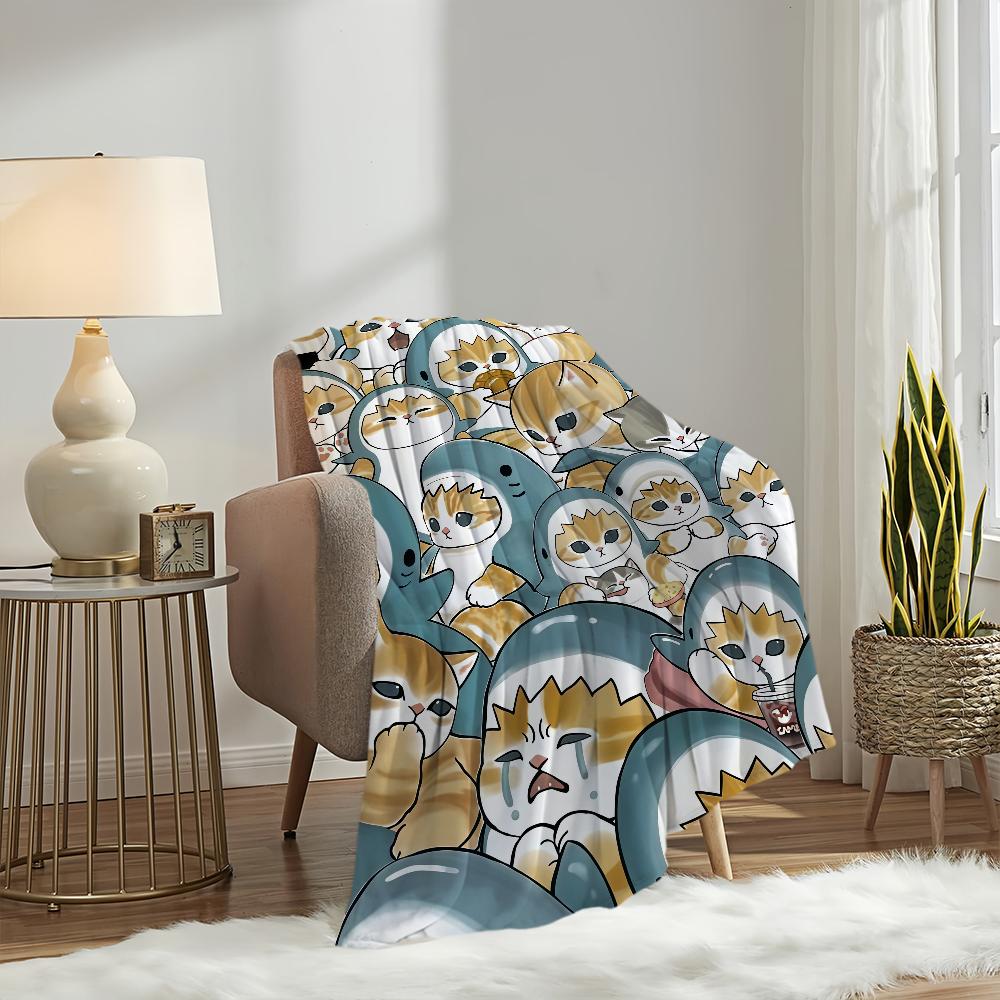 Cartoon M-Mofusand C-kat Schattig Deken Voor Bank Kamer Microvezel Beddengoed Deken kantoor Reis Cadeau Huis