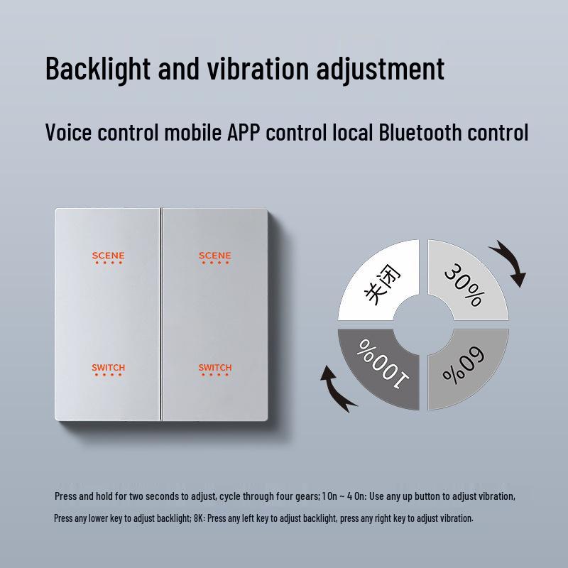 Smart Switch with AG Skin-feel Panel Connects To Mijia APP, Supports Xiao Ai Voice Control, Remote, and Touch Control.