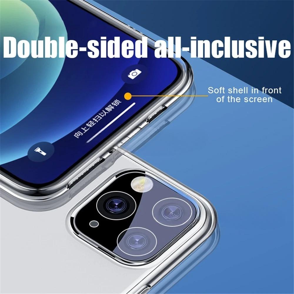 360 Full Body Front Back Protective Case For iPhone 15 12 13 14 11 Pro Max Plus X XR XS 7 8 Plus SE 2 Soft Hard Transparent Cover