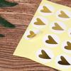 160 pz/10 fogli Adesivo Adesivo Rotondo a Forma di Cuore Dorato Etichetta Sigillante Carina per Biglietti d'Auguri Buste Regali Decorazione Cancelleria