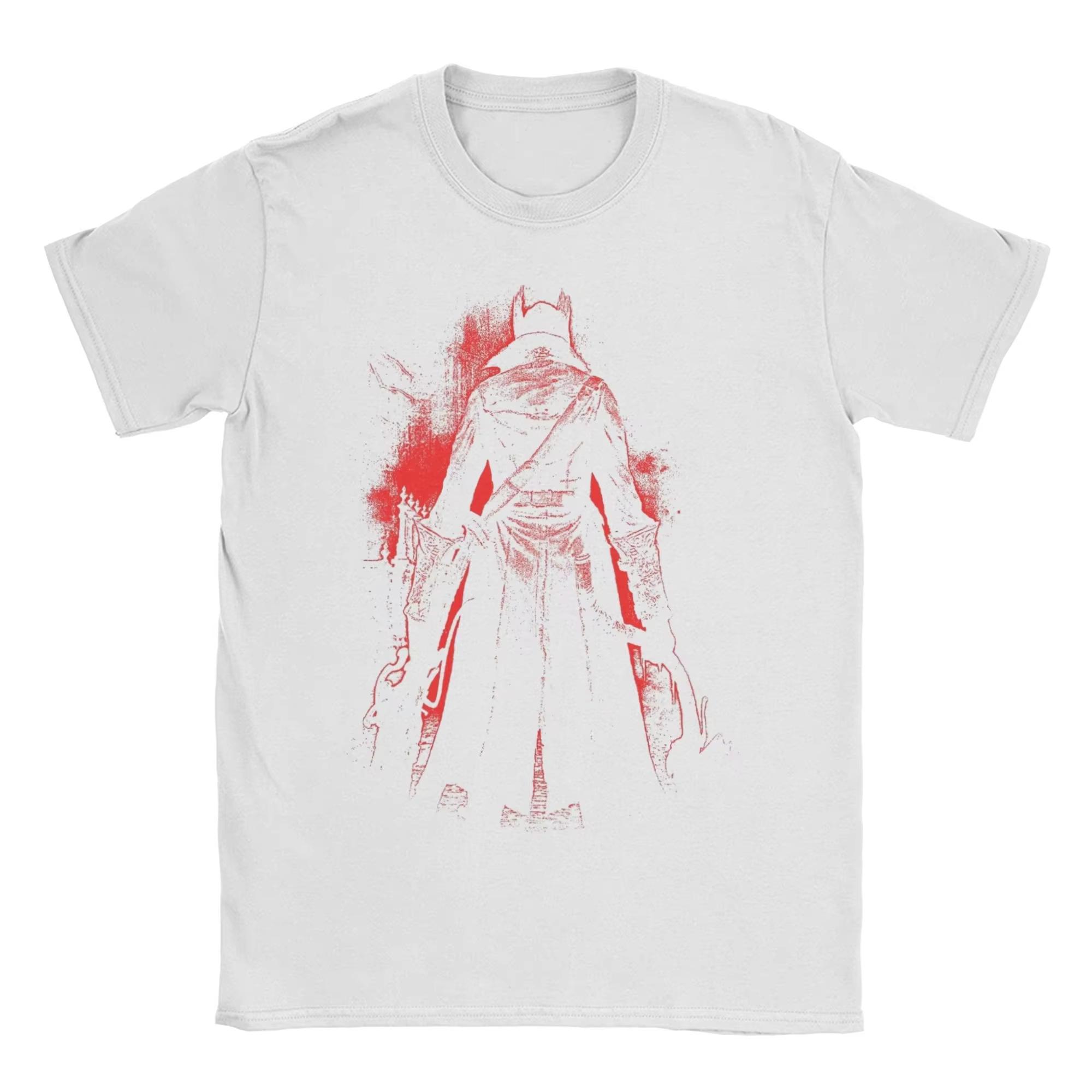 

Men s Fear The Old Blood T Shirt Bloodborne Pure Cotton Tops Casual Short Sleeve Round Collar Tees Graphic Printed T-Shirts 4XL
