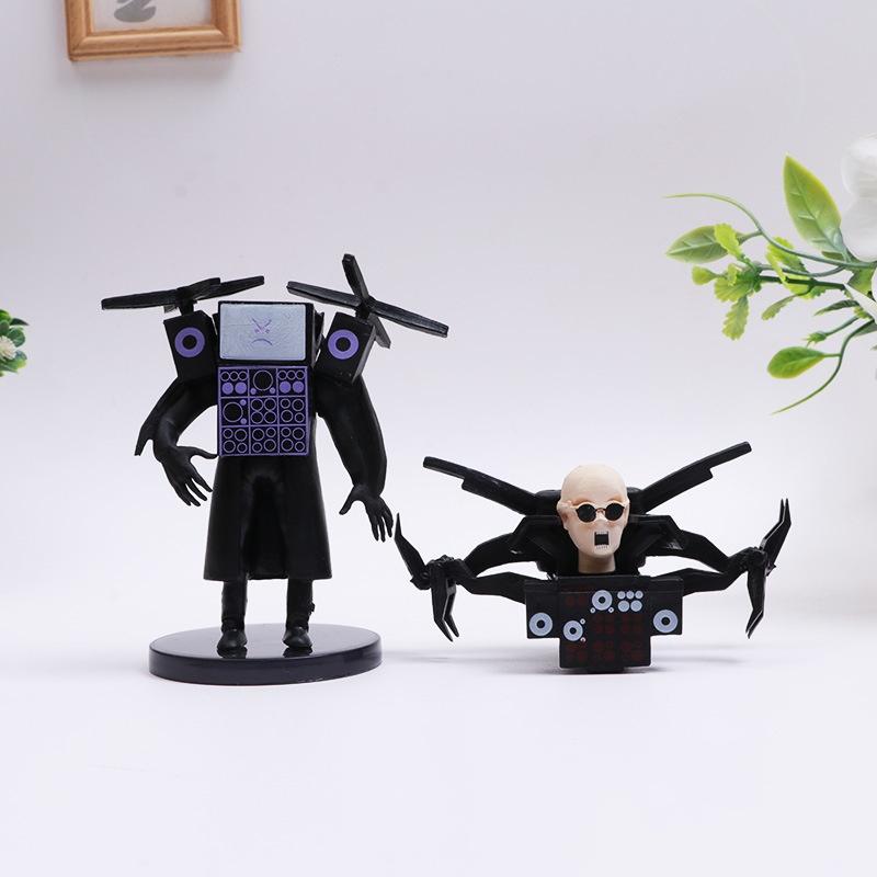 Skibidi Cameraman Toilet Titan Clockman Figurines Animated Decoration Character