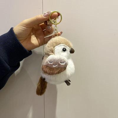 Exquisite Sparrow Plush Keychain: Cute Bird Pendant for Bags and Gifts