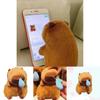 Cute Nose-picking Capybara Plush Toy Pullable And Vibrating Pendant With Cartoon Character 35cm