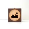 KATOMOKU Alarm Clock 5 Brown Alarm Clock Wooden km-78BR 11.2×11.8×4.6cm
