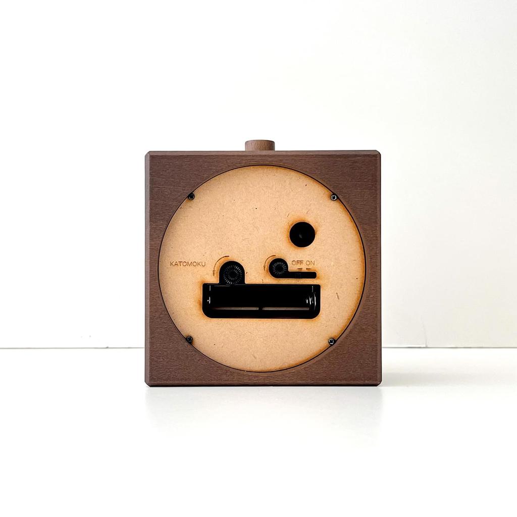 KATOMOKU Alarm Clock 5 Brown Alarm Clock Wooden km-78BR 11.2×11.8×4.6cm