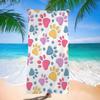 Animal Paw Print Microfiber Beach Towel Absorbent Quick Dry Soft Yoga Swimming Resort Mountain Climbing Towel