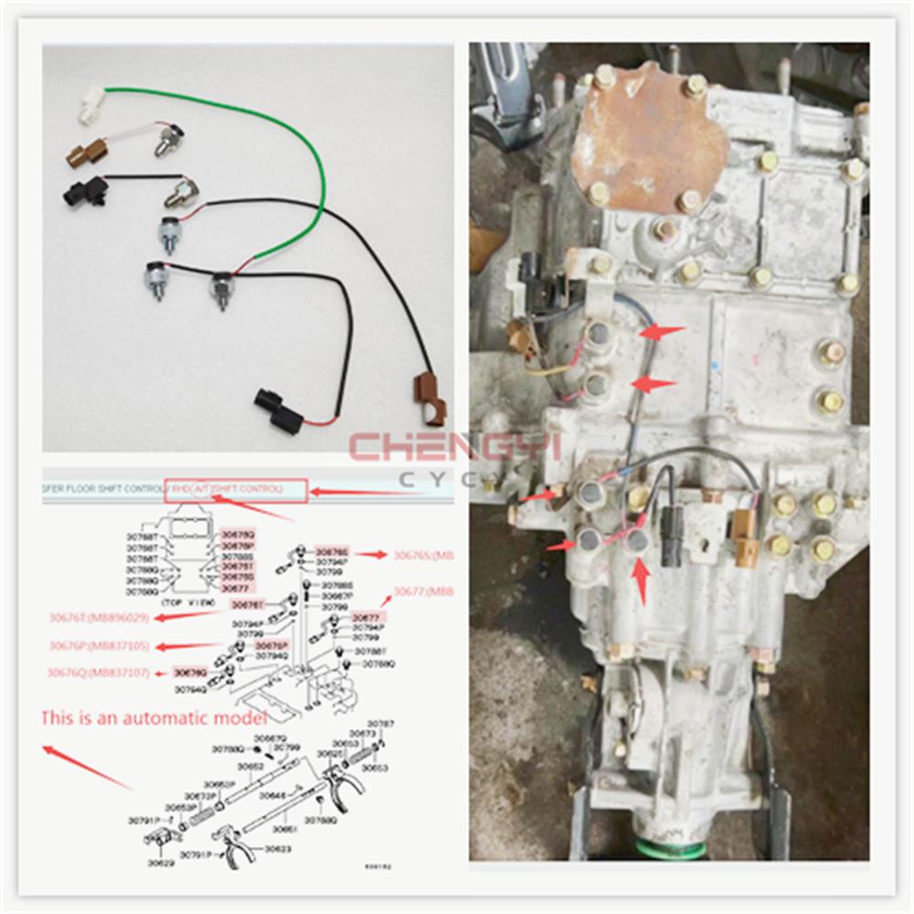 5PCS Transfer T/F Gearshift Position Control Switch Transfer Case Switch Pajero MB837107 MB837105 MB896029 MB896028 MB837109(A/T Automatic