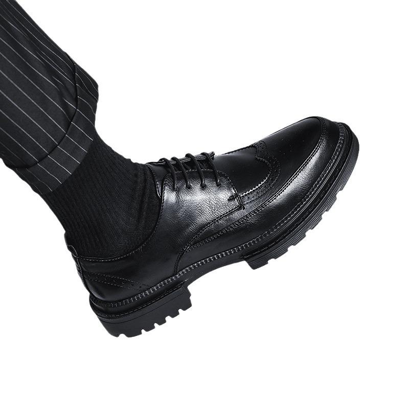 Large Size Brock Men'S Shoes 45 Trendy British Casual Wedding Shoes 46 Dress Pointed Groom Leather Shoes Px25-R