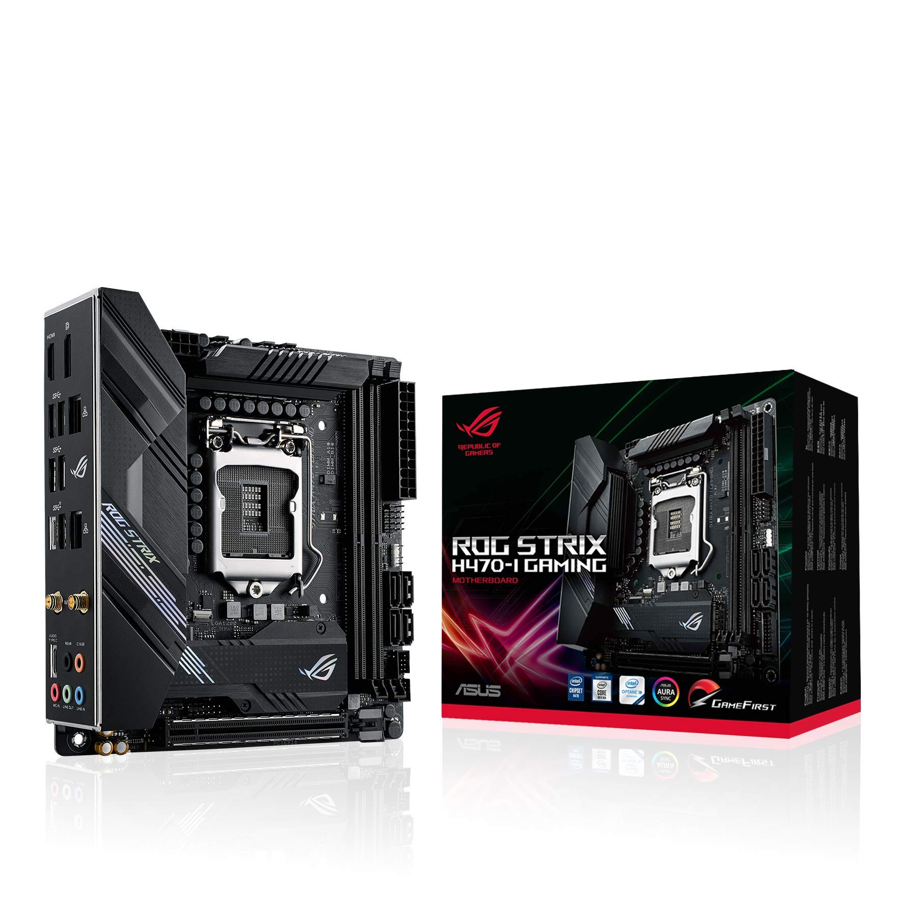 

Материнська плата ASUS Intel H470 Socket 1200 сумісна ROG STRIX GAMING H470-I [Mini ITX]