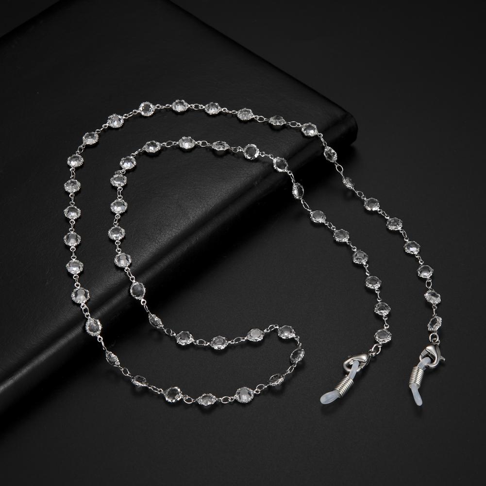 Women Crystal Beads Sunglasses Glasses Chains Lanyards Neck Strap Rope Eyewear Cord Holder Accessories Mask Chain