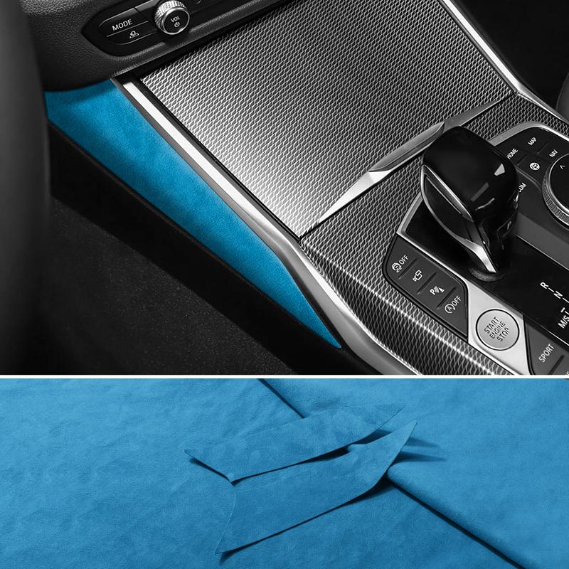 For BMW 2er Two-Door G42 3er I3 G20 G28 4er I4 G23 Center Console Side Trim Sticker Made of Alcantara Car Interior Accessories rlpf46