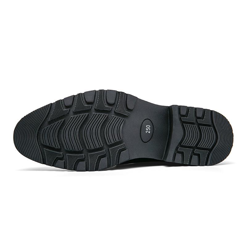 Men Monks Black Dress Loafers Shoes Slip On Comfort Wedding Brown Formal Leather Business Shoes Large Size