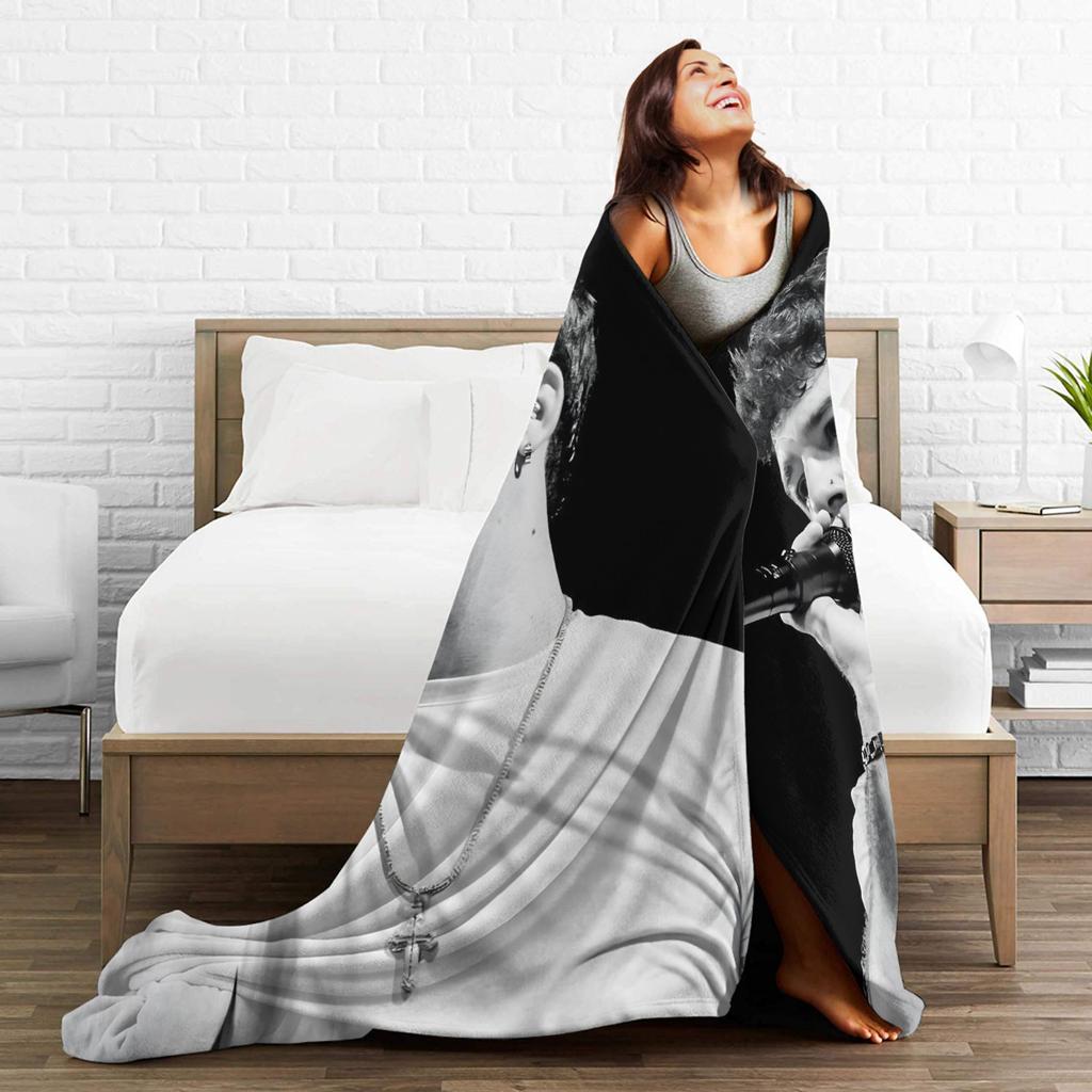Rapper Quevedo Flannel Blanket Autumn Warm Throw Blanket for Girls Boys Bedroom Print Bedspread Sofa Bed Cover