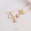 14K Gold-Filled Ribbon Pendant: Peach Heart & Star with Micro-Paved Zirconia OT Buckle DIY Bracelet & Necklace Clasp