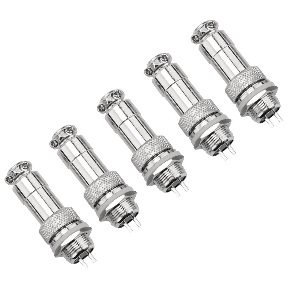 

5 pcsset GX12 2Pin Male Female Panel Metal Aviation Plug Socket Connector