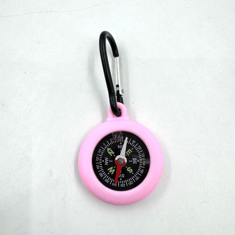 Silicone Hanging Compass with Climbing Hook and Quick Link, Customizable Logo for Outdoor Use