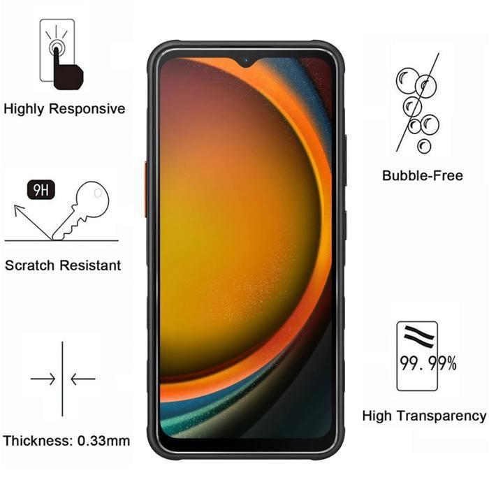 Verre Trempé pour Samsung Galaxy XCover 7 [Pack 4] Film Vitre Protection Ecran Phonillico®
