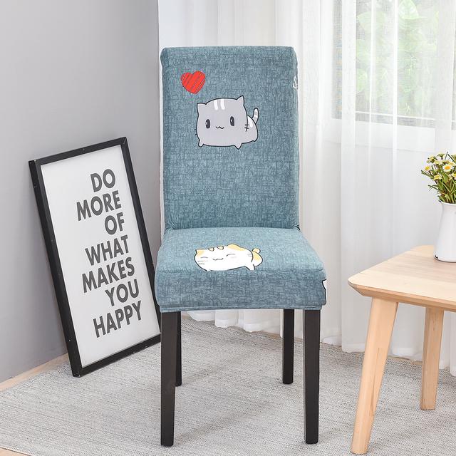 Stretchy Printing Chair Cover For Living Room Machine Washable Backrest Chair Seat Protective Covers Chair Slipcovers Restaurant Banquet Event