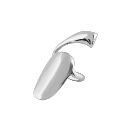 Fancy Trinket Luxury Nail Extension Band Fingertip Nail Ring Jewelry Accessory 1pc серебряный