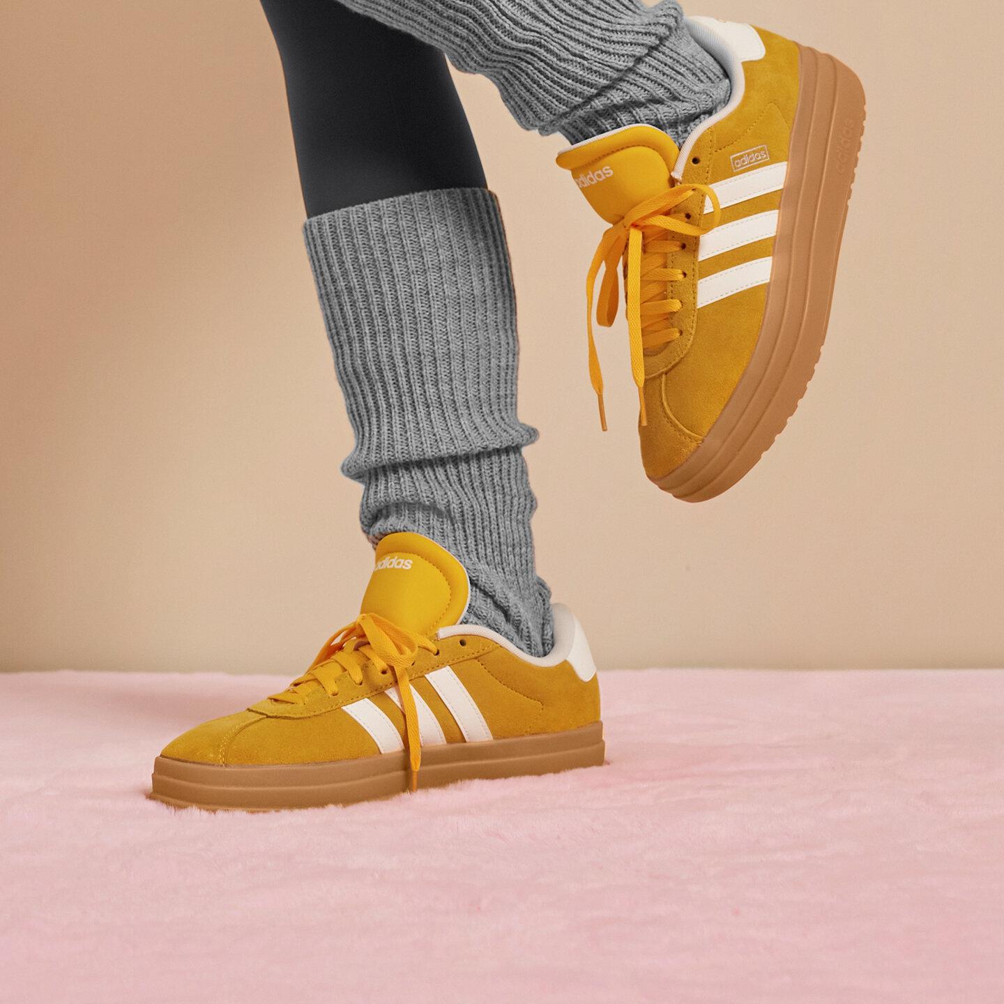 Adidas VL Court Bold Low top German Army Trainers Women s Yellow 39