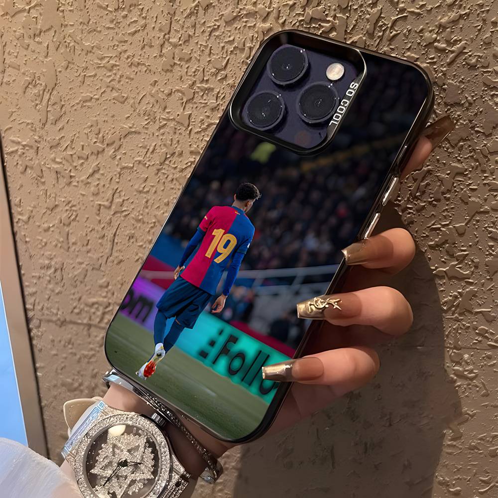 No.19 Football L-Lamine Y-Yamals Phone Case For iPhone 16,15,14,13,12,Pro,XS,Max,Plus,Mini,SE Black Candy Matte Shockproof Cover