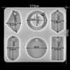 6Pcs Round Pendant Casting Silicone Epoxy Molds Sets UV Epoxy Resin Molds Tools For DIY Jewelry Making Findings Supplies Kits