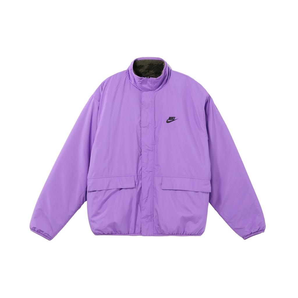 Nike Stand Collar Reversible Long Sleeve Fleece Jacket Men Jacket Grape-Purple Black DQ4885-542