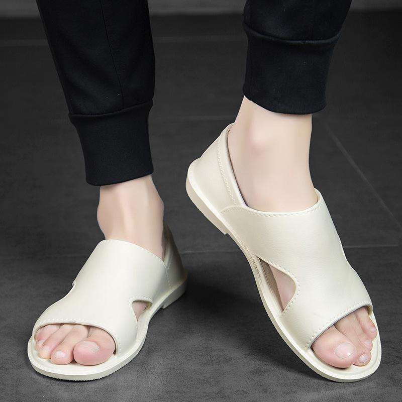 Men's Summer Sandals  New Fashion Casual Roman Leather Wear Outdoor Personality Dual-use Driving Slippers Sandals for Men