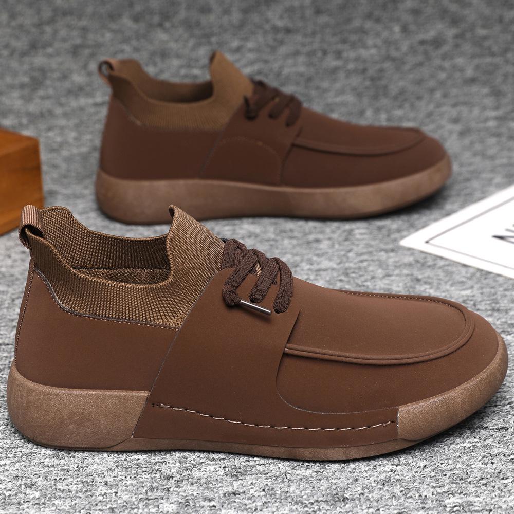 Men's Autumn Soft Leather Slip-on Loafers - Versatile, Breathable, Comfortable Casual Shoes with Soft Sole.