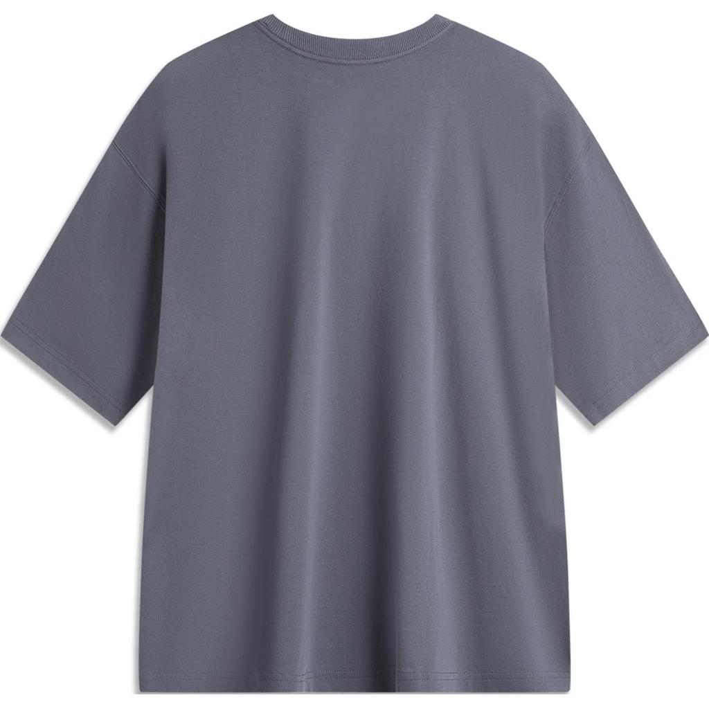 Li Ning X Nine Point Nine Collaboration Sports Lifestyle Series Solid Color Round Neck Comfortable Breathable Loose Short Sleeve T-Shirt AHSU985-3