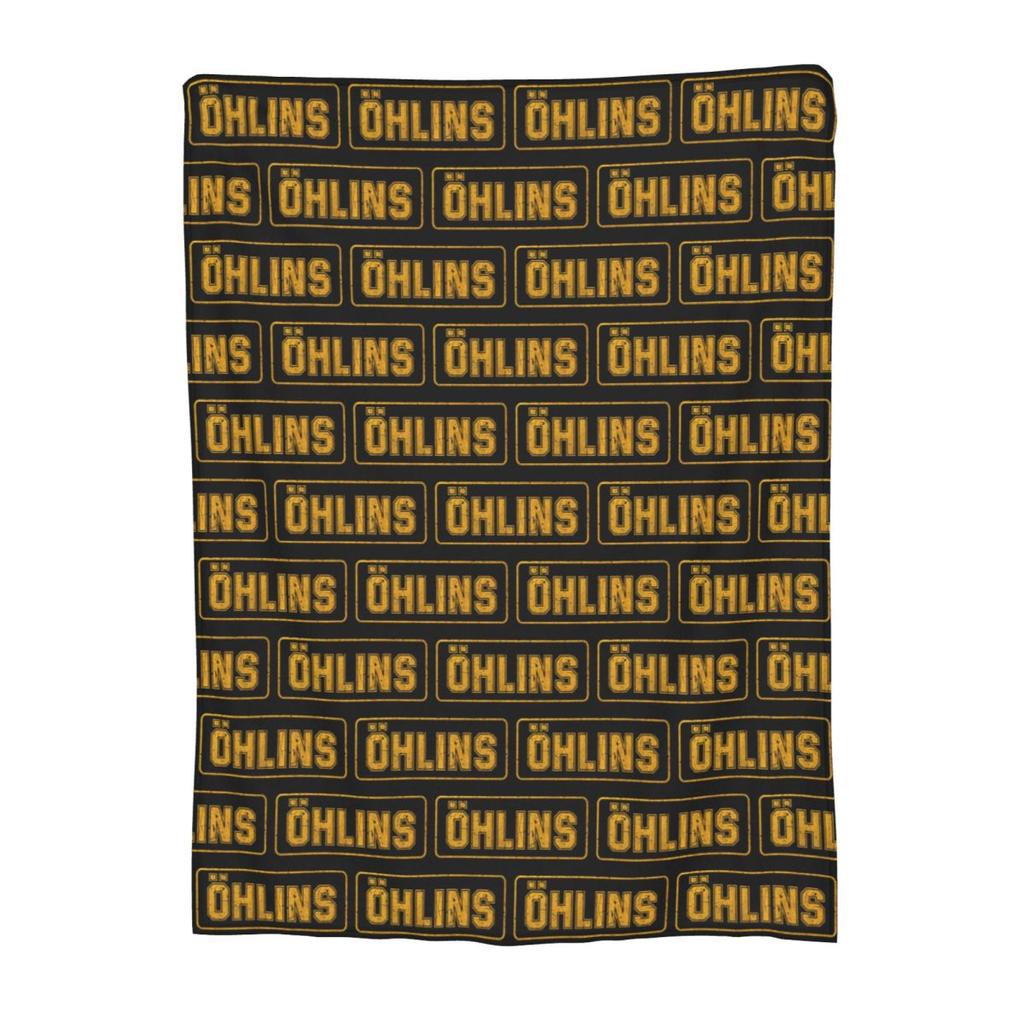 Classy Ohlins Logo Blanket Flannel Sofa Throw Blanket Multifunction for Couch Bedding Office Throws Bedspread Quilt