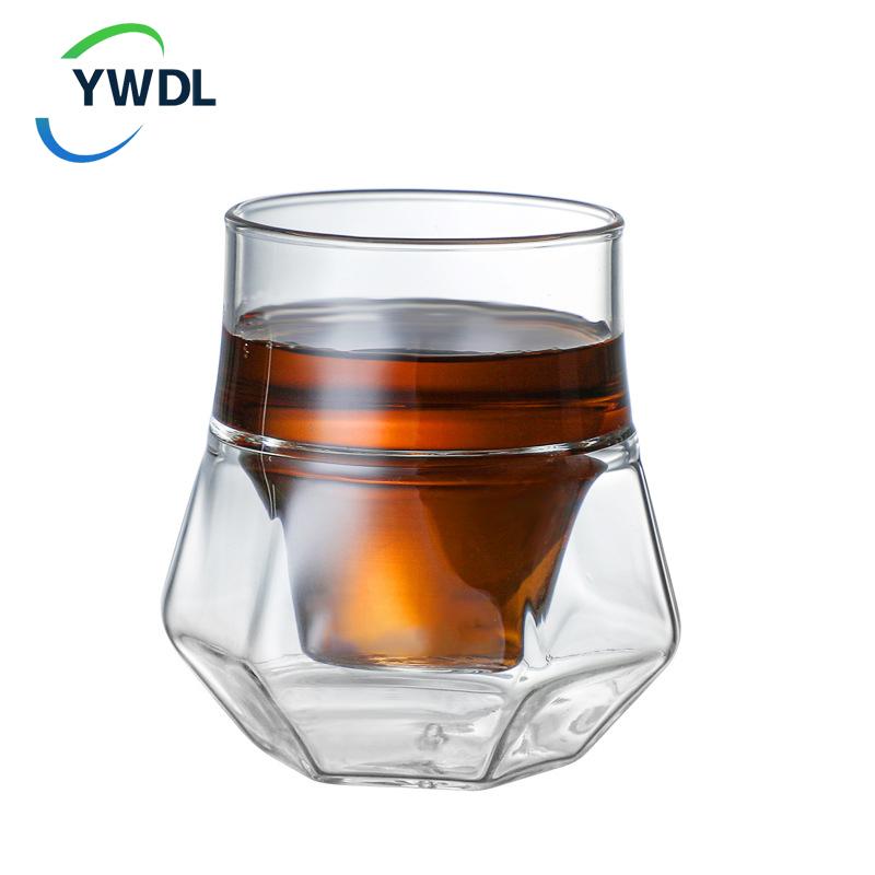 

130ml Double Walled Glass Cup Hanging Ear Espresso Coffee Cup Clear Anti-scalding Teacup Party Brandy Wine Mug