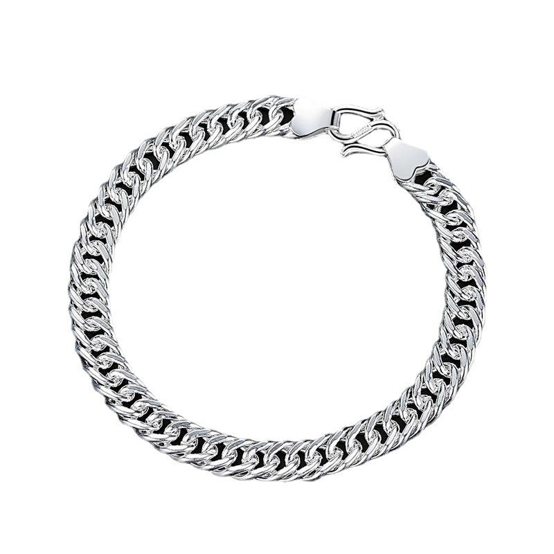 Neue dominante Modepersönlichkeit für Männer im kubanischen Trend, handgefertigt, Peitschenring, Schnalle, Kette, versilbertes Armband, grober Schmuck